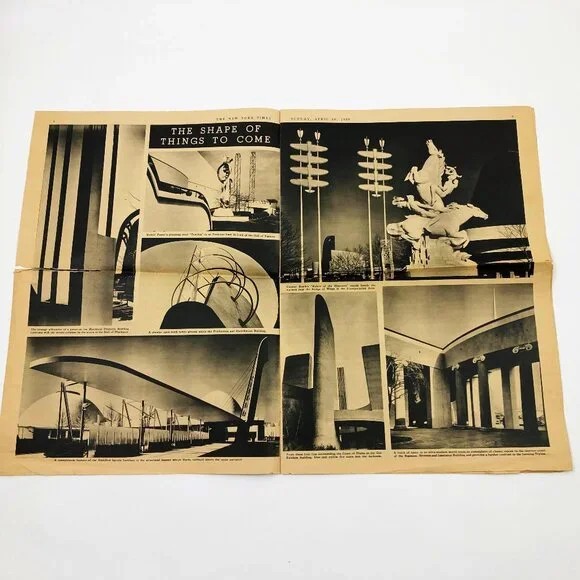 Vintage April 30 1939 Newspaper The New York Times The Fair in Pictures 16 pages